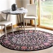 Safavieh Adirondack 6' Round Rug in Black and Fuchsia