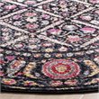 Safavieh Adirondack 6' Round Rug in Black and Fuchsia
