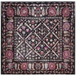 Safavieh Adirondack 6' Square Rug in Black and Fuchsia