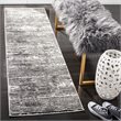 Safavieh Lurex 2' x 8' Runner Rug in Black and Gray