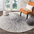 Safavieh Evoke 4' x 4' Round Rug in Black and Ivory