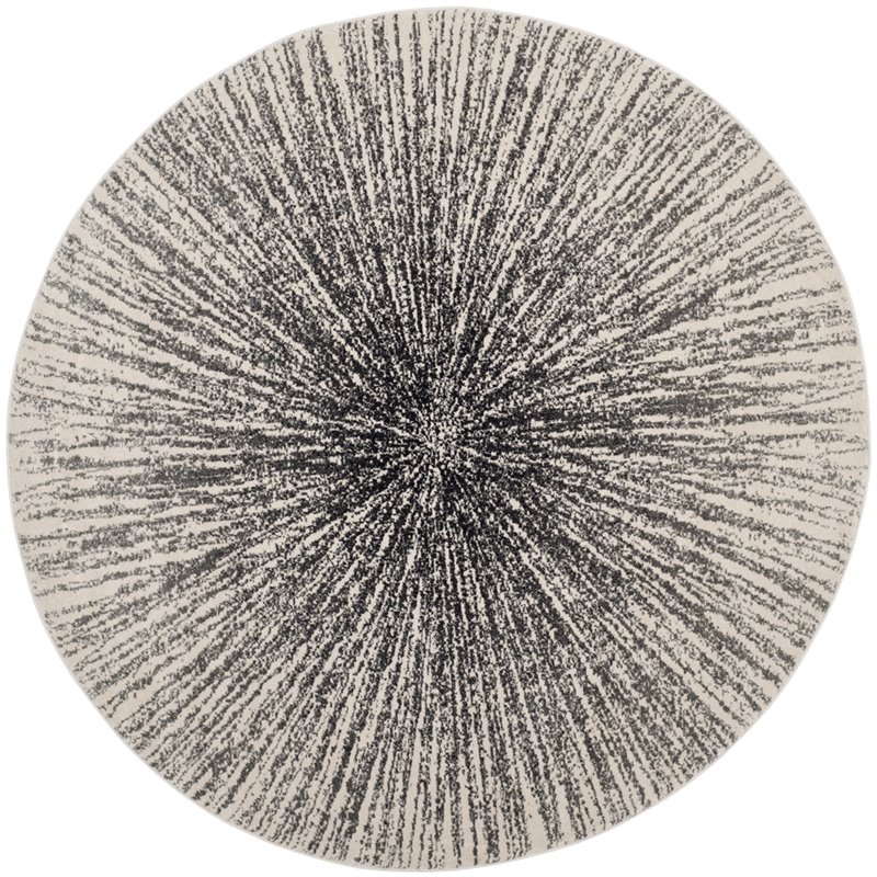 Safavieh Evoke 4' x 4' Round Rug in Black and Ivory