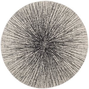 Safavieh Evoke 4' x 4' Round Rug in Black and Ivory