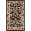 Safavieh Easy Care 3' x 5' Hand Hooked Rug in Black and Ivory