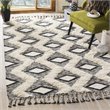 Safavieh Kenya 3' x 5' Hand Knotted Wool Rug in Black and Ivory