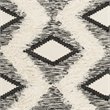 Safavieh Kenya 3' x 5' Hand Knotted Wool Rug in Black and Ivory