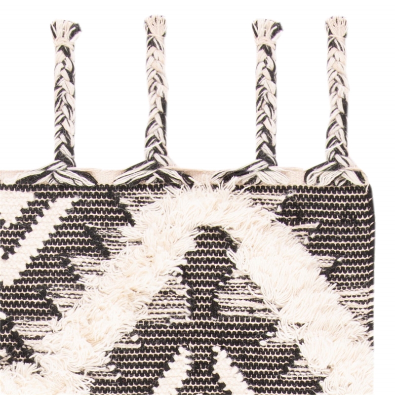 Safavieh Kenya 3' x 5' Hand Knotted Wool Rug in Black and Ivory