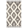 Safavieh Kenya 5' x 8' Hand Knotted Wool Rug in Black and Ivory