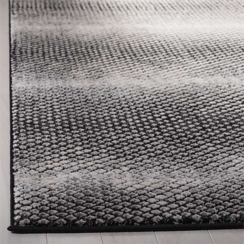 Safavieh Lurex 2' x 8' Runner Rug in Black and Ivory