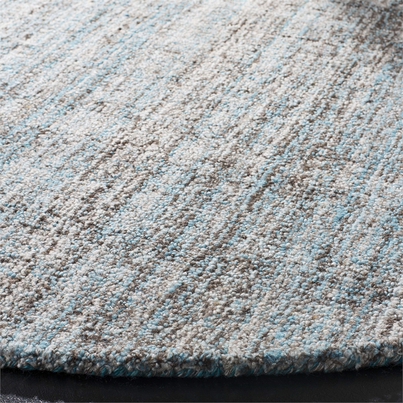 Safavieh Abstract 6' Round Hand Tufted Rug in Blue