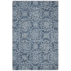 Safavieh Abstract 4' x 6' Hand Tufted Wool Rug in Blue