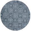 Safavieh Abstract 6' Round Hand Tufted Wool Rug in Blue