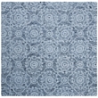 Safavieh Abstract 6' Square Hand Tufted Wool Rug in Blue