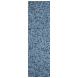 Safavieh Abstract 2'3&quot x 8' Hand Tufted Wool Runner Rug in Blue