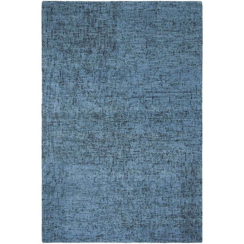 Safavieh Abstract 6' Square Hand Tufted Wool Rug in Blue