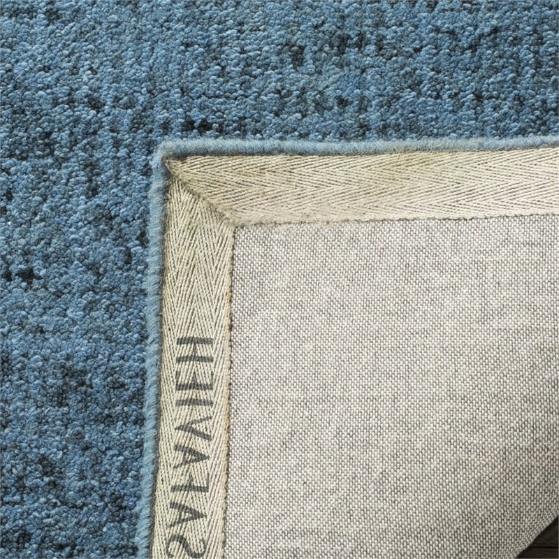 Safavieh Abstract 6' Square Hand Tufted Wool Rug in Blue