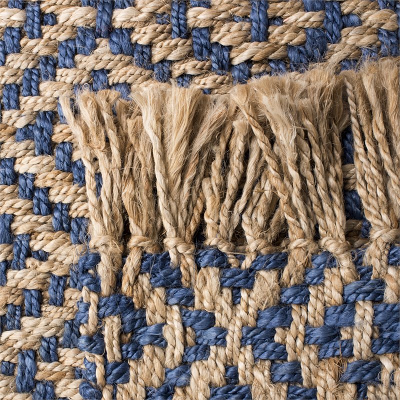 Safavieh Natural Fiber 2' x 3' Hand Woven Jute Rug in Tropical Blue