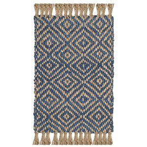 Safavieh Natural Fiber 2' x 3' Hand Woven Jute Rug in Tropical Blue