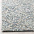 Safavieh Abstract 6' Square Hand Tufted Wool Rug in Blue and Gray