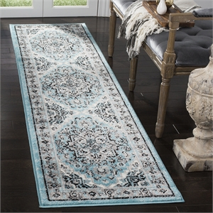 Safavieh Skyler 2' x 10' Runner Rug in Blue and Black