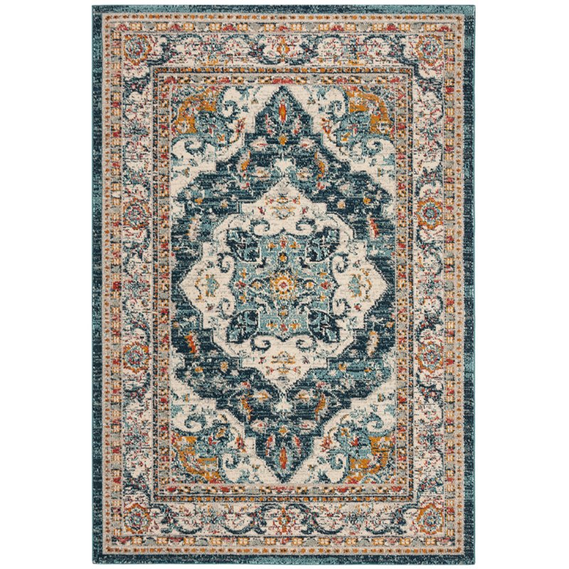 Safavieh Phoenix 6' x 9' Rug in Blue and Brown