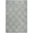 Safavieh Abstract 5' x 8' Hand Tufted Wool Rug in Blue and Gray