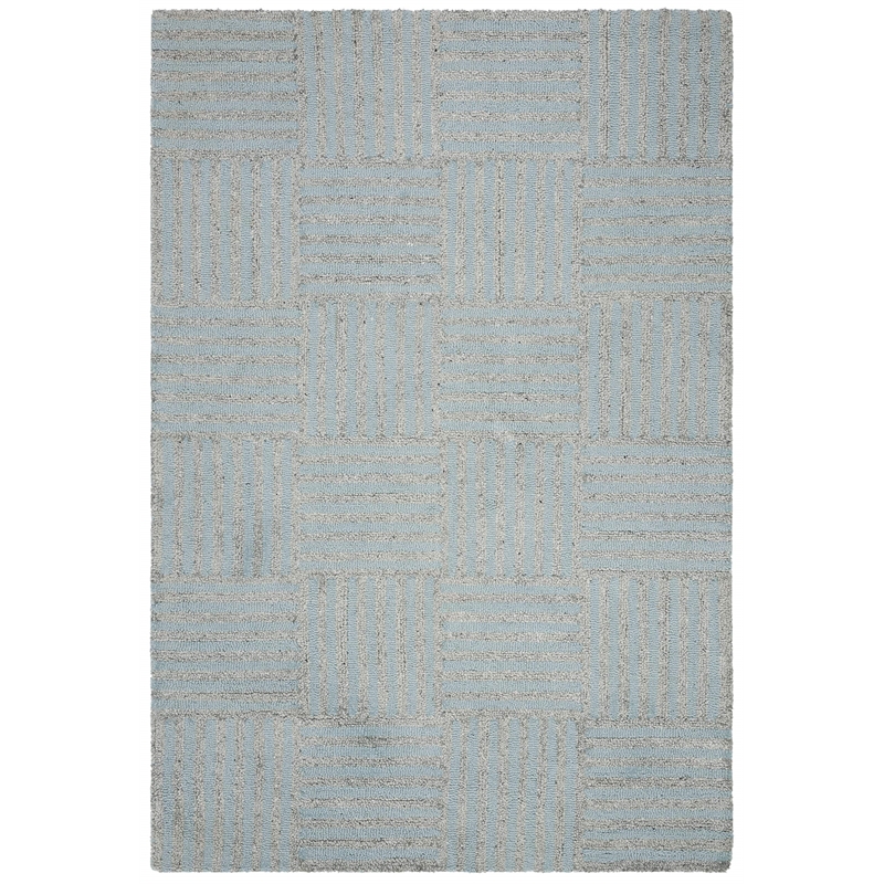 Safavieh Abstract 5' x 8' Hand Tufted Rug in Blue and Gray
