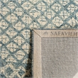 Safavieh Abstract 6' Square Hand Tufted Wool Rug in Blue and Ivory