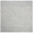 Safavieh Abstract 6' Square Hand Tufted Wool Rug in Blue and Ivory