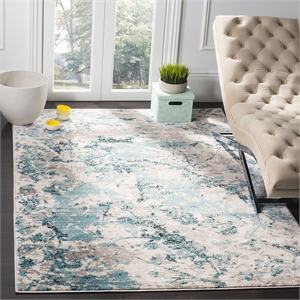 Safavieh Skyler 4' Square Rug in Blue and Ivory