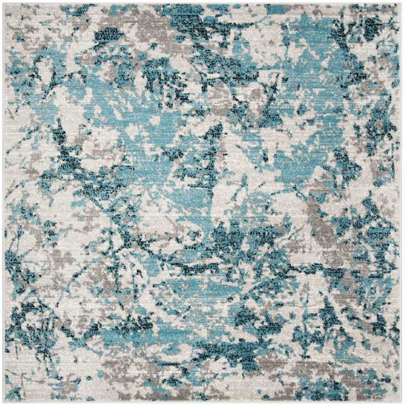 Safavieh Skyler 4' Square Rug in Blue and Ivory