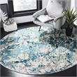 Safavieh Skyler 8' Round Rug in Blue and Ivory