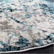 Safavieh Skyler 8' Round Rug in Blue and Ivory