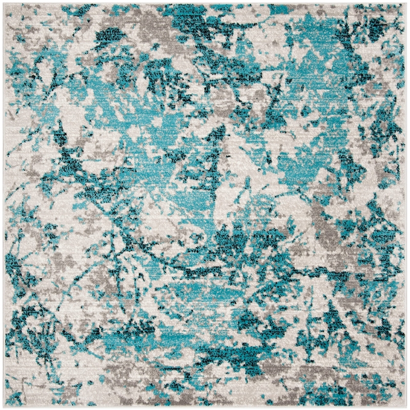 Safavieh Skyler 8' Square Rug in Blue and Ivory