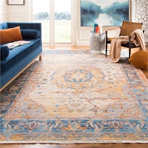 Safavieh Vintage 10' x 13' Rug in Blue and Orange