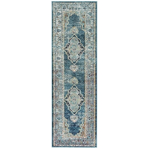 Safavieh Crystal 2'2&quot x 9' Runner Rug in Blue and Yellow