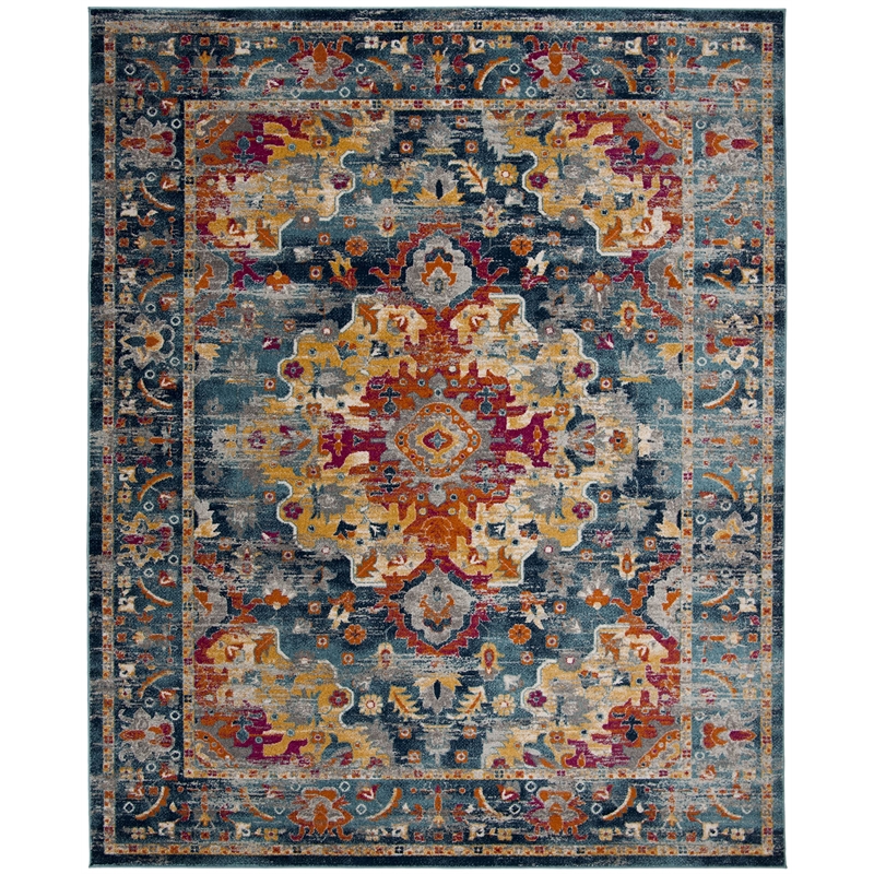Safavieh Madison 6' x 9' Rug in Blue and Yellow