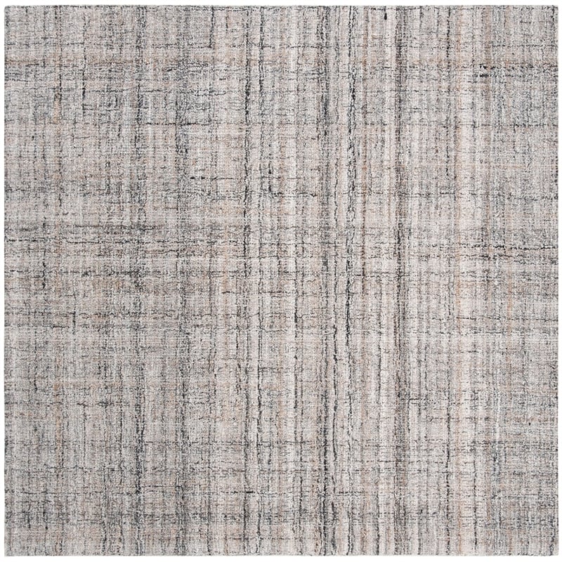 Safavieh Abstract 6' Square Hand Tufted Rug in Camel and Black