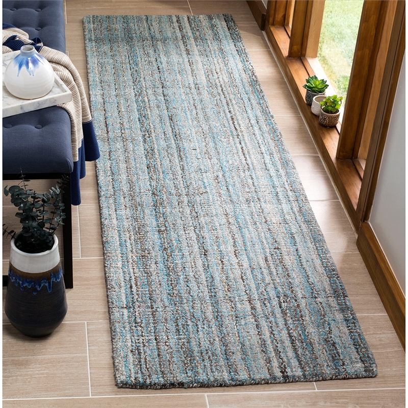 Safavieh Abstract 6' Square Hand Tufted Rug in Camel and Black