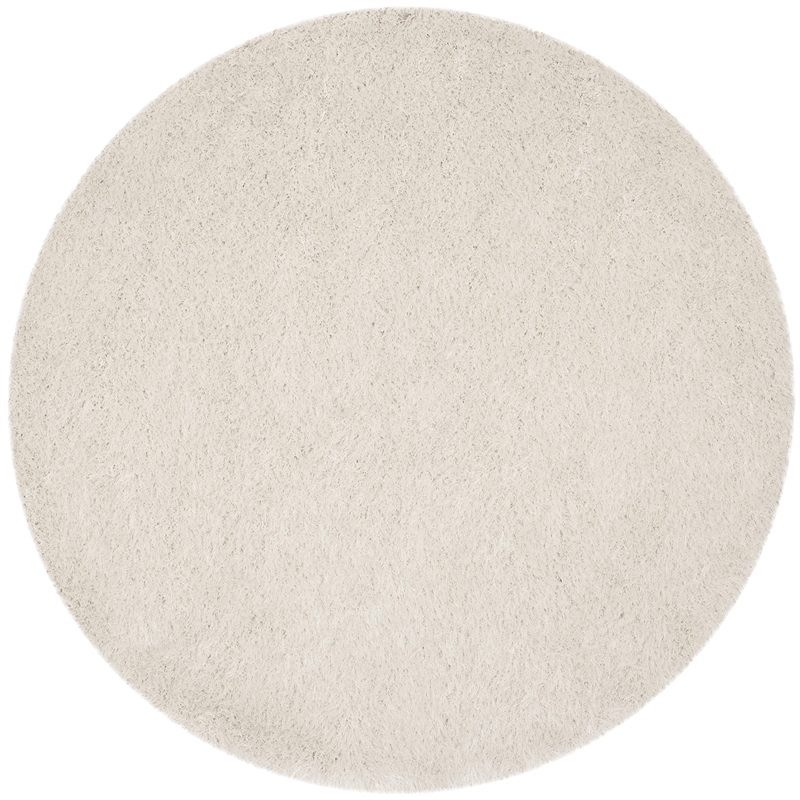 Safavieh Venice 4' Round Hand Tufted Shag Rug in Champagne