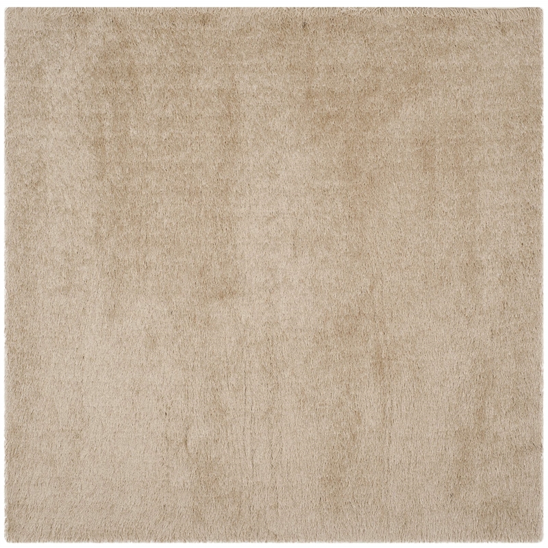 Safavieh Venice 4' Square Hand Tufted Shag Rug in Champagne