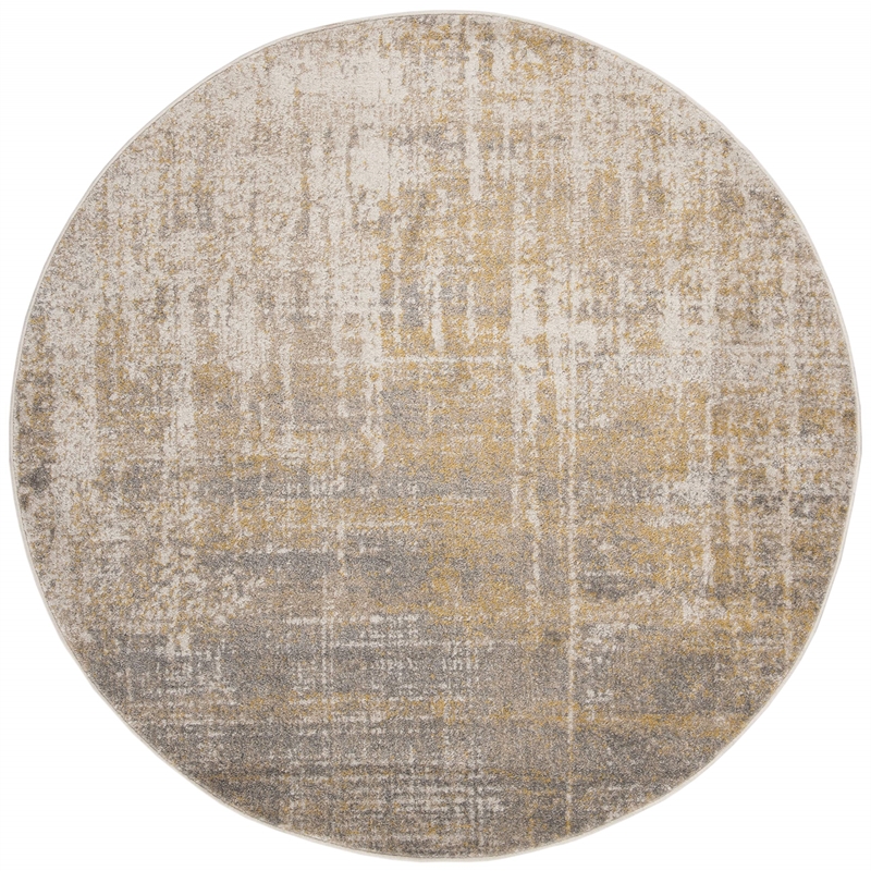 Safavieh Adirondack 6' Round Rug in Cream and Gold