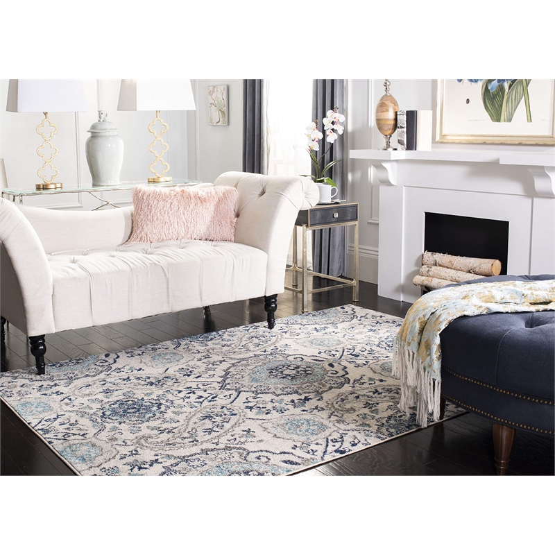 Safavieh Madison 11' Square Rug in Cream and Light Gray