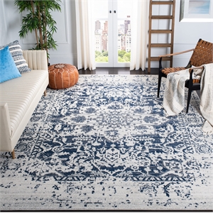 Safavieh Madison 11' Square Rug in Cream and Navy