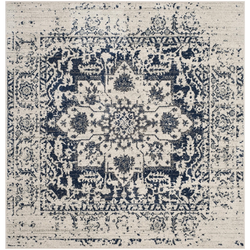 Safavieh Madison 11' Square Rug in Cream and Navy