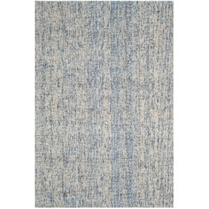 Safavieh Abstract 5' x 8' Hand Tufted Wool Rug in Dark Blue and Rust