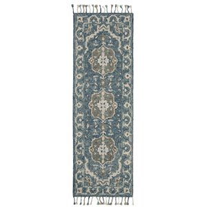 Safavieh Aspen 2'3&quot x 9' Hand Tufted Wool Runner Rug in Dark Blue