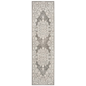 Safavieh Reflection 2'3&quot x 12' Runner Rug in Dark Gray and Cream