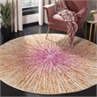 Safavieh Evoke 3' Round Rug in Fuchsia and Orange