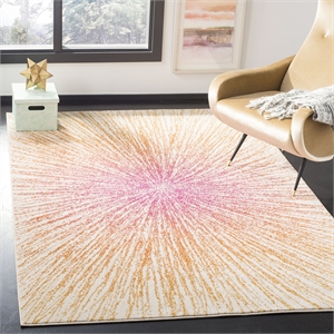 Safavieh Evoke 4' x 6' Rug in Fuchsia and Orange